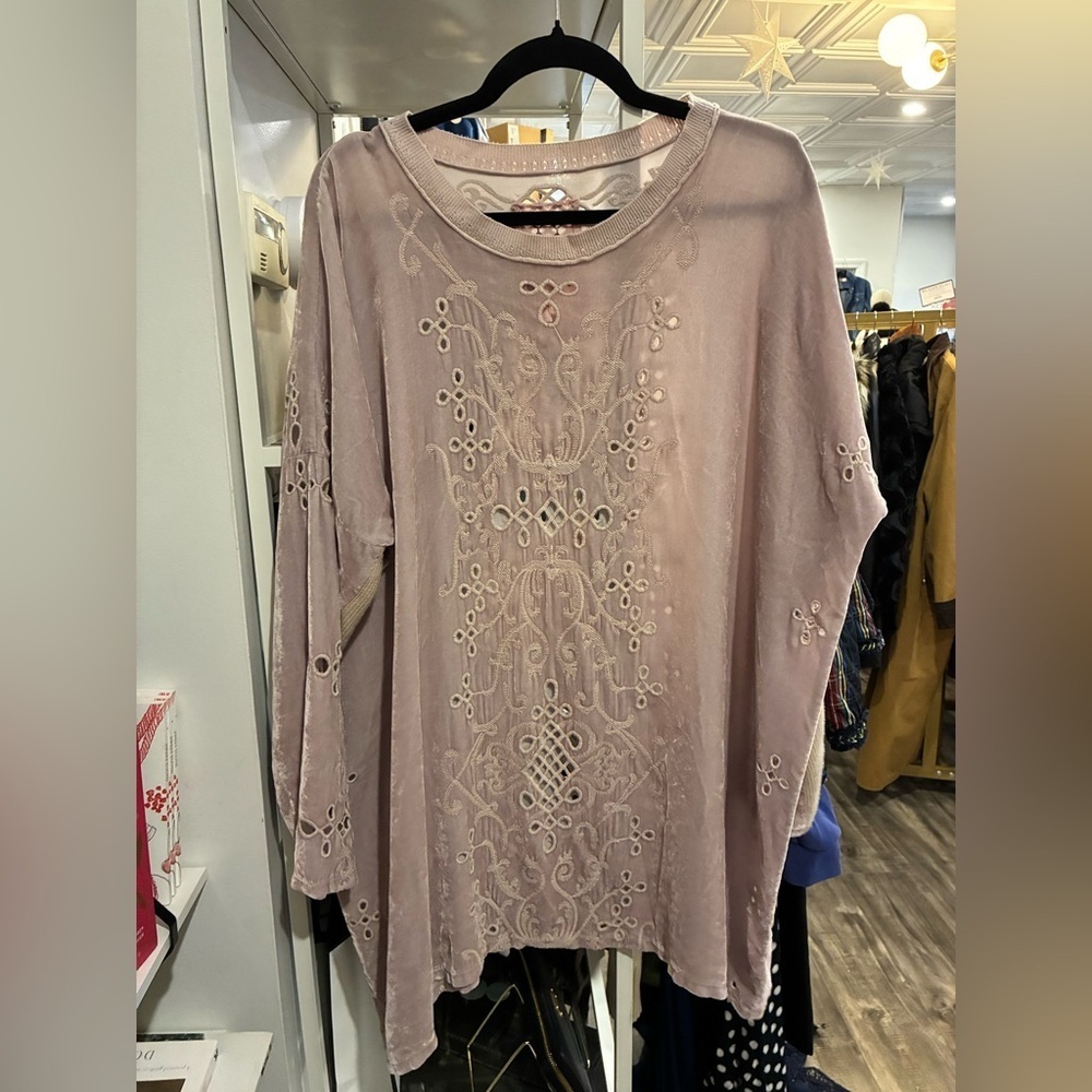 Johnny Was Inessa velvet blouse size L - Picture 2 of 6